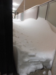 玄関前の積雪